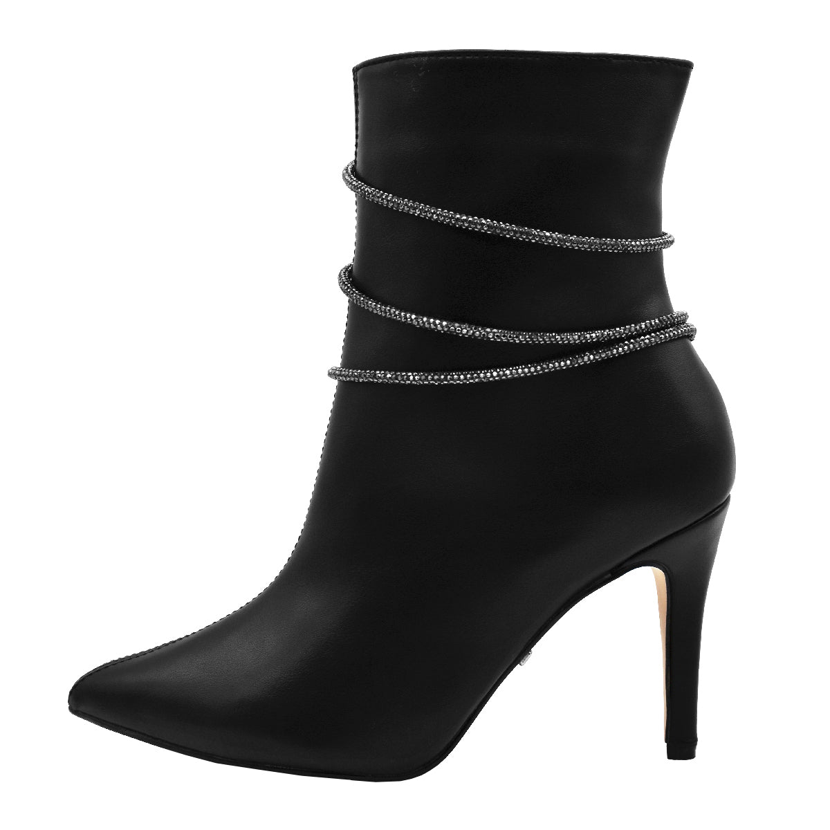 Botin Dama Tacon Brillos Paris Hilton Negro 026