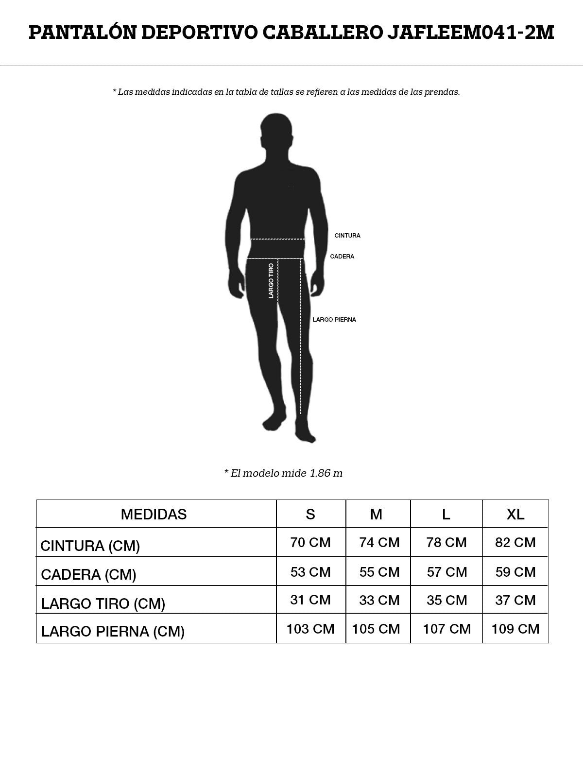 Pantalón deportivo para caballero —